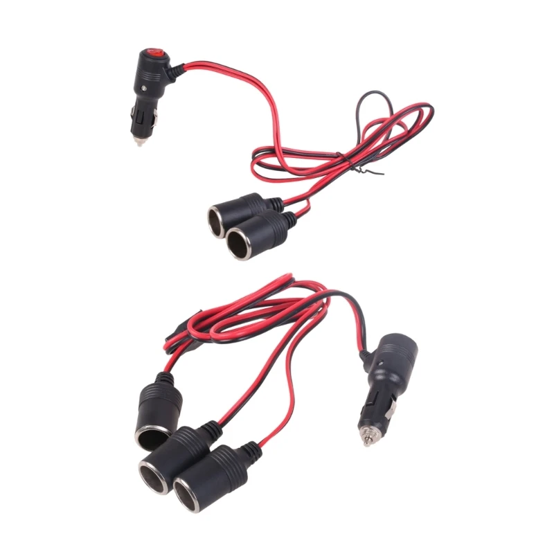 

12V 24V 240W Cigarettes Splitters Adapters with Switches Car Cigarettes 1 Male to 2/3 Female Socket Splitters
