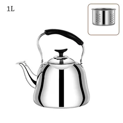 Premium Stainless Steel Whistling Teakettle with Fast - Heating Base and Large Capacity (1L)