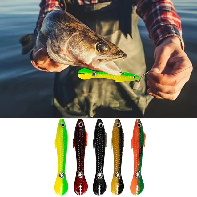 Realistic Fishing Lures 5pcs Bass Swimbaits Fishing Bait Big Tail With Jig  Head Soft Shrimp Lures For Fishing Lovers - AliExpress