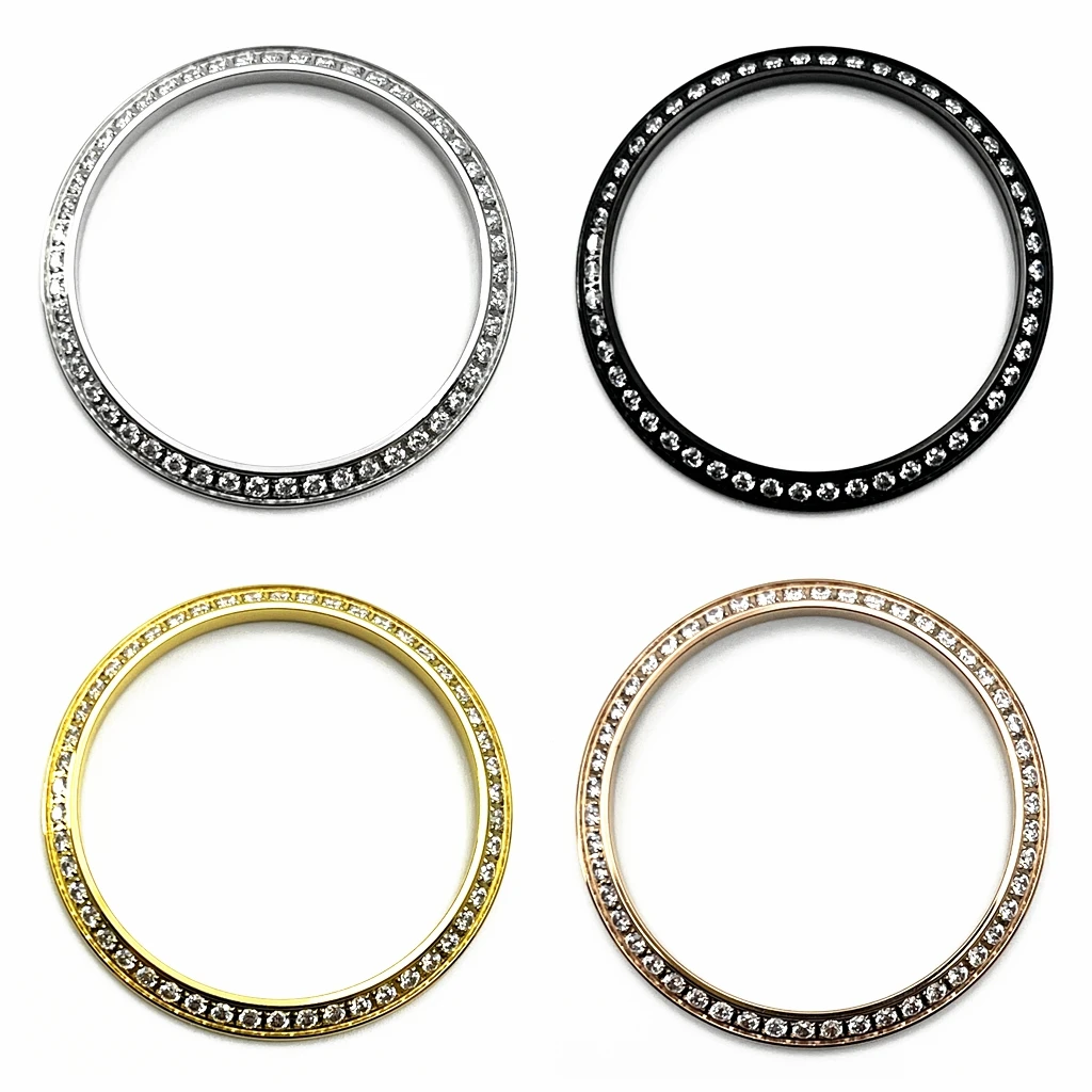 Set Di 3 Anelli Orologio Hemobllo: Numeri Romani, Rotondi In Acciaio, Moda Unisex - 4