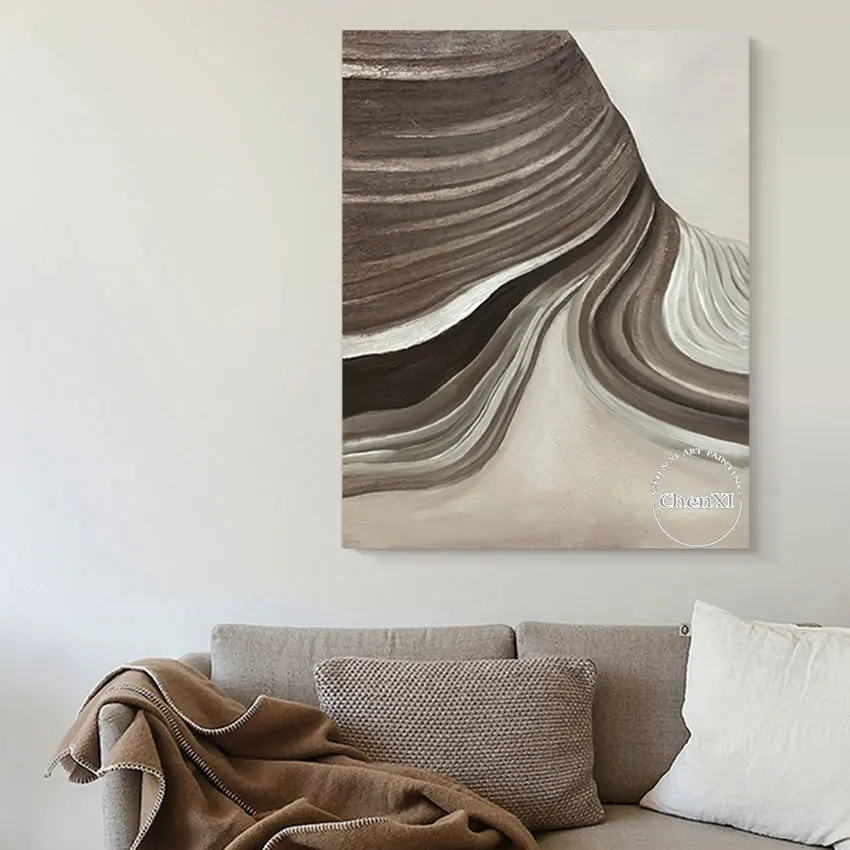 

Latest Arrival Abstract Mountain Oil Painting On Restaurant Wall Decoration Canvas Picture Hand-painted Unframed Free Shipping