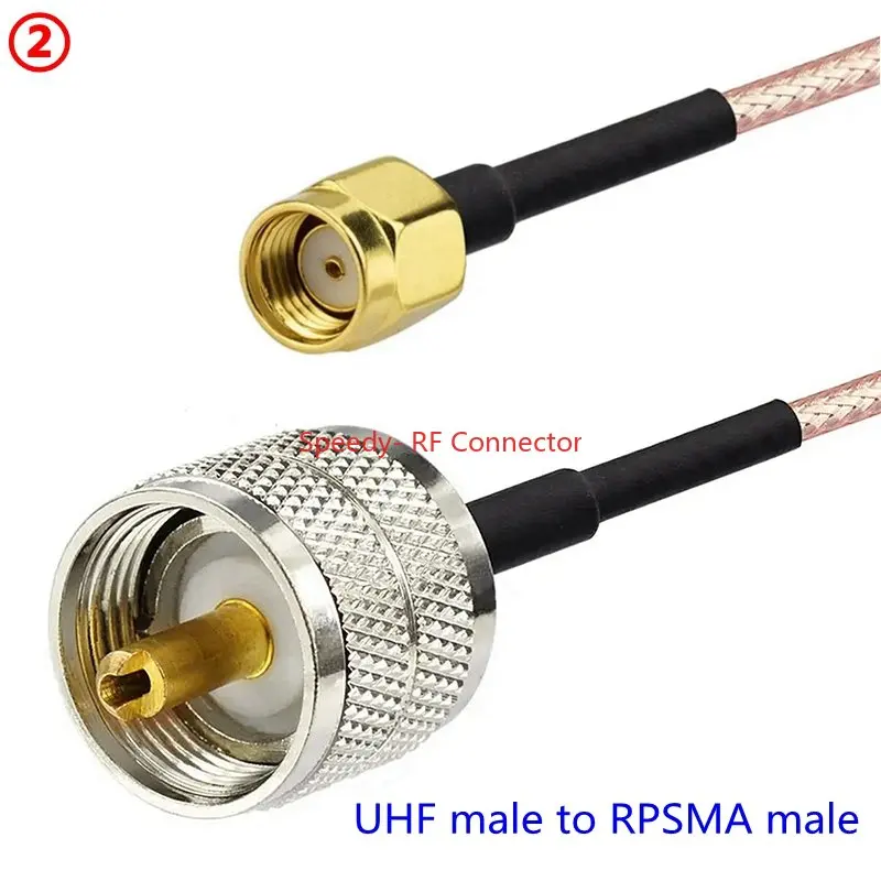 RG316 Cable PL259 SO239 UHF Male Female To SMA RPSMA Male Female Connector RP-SMA to PL-259 SO-239 UHF Low Loss Wire Connector