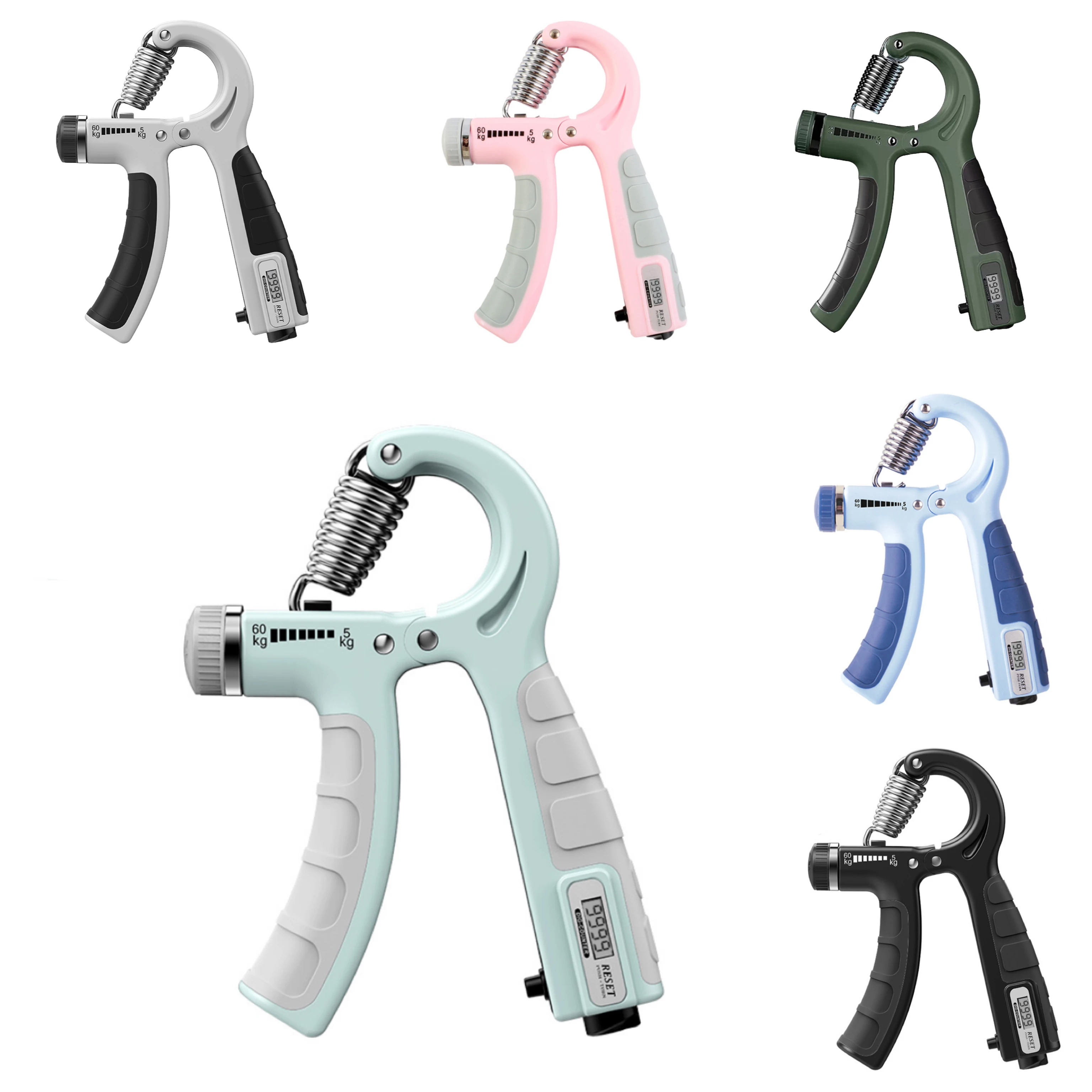 Hand Grip Strength Gripper Trainer Electronic Counter 5kg-60kg Adjustable Grip Forearm Exerciser Workout Hand Strengthe
