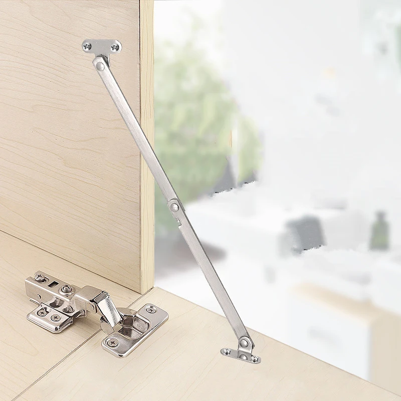 

Movable Lift Up Support Silver Screws Lifter Bookcase Cabinet door Home Hardware 2pcs Stainless Steel Folding Pull Cabinet