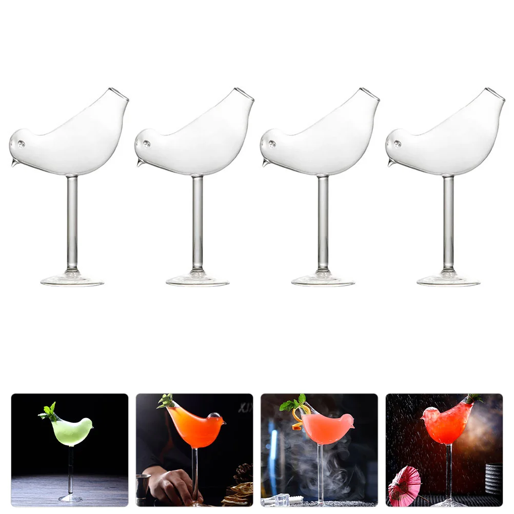 

Birdie Glass Practical Cocktail Cup Party Glassware Smoke Glasses Mushrooms