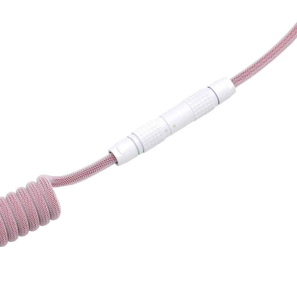 Ouro Chapeado Metal Preto Usb Tipo-c Plug Teclado Mecânico do Jogo Enrolado Cabo Mini Micro l Sprial Mola Cabo Preto Branco 1b - Imagem 5