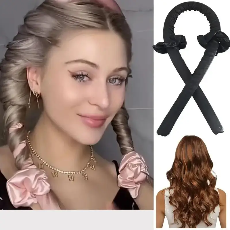 Heatless Curling Rod Headband For Long Hair Rollers For Women Hair Overnight Curl Wrap Heatless Curling Wrap Kit