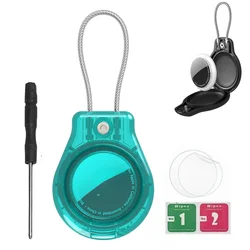 Sturdy Aluminum Alloy Keychain with Protective Cover and Carabiner Attachment (Full Cover - Clear BE)