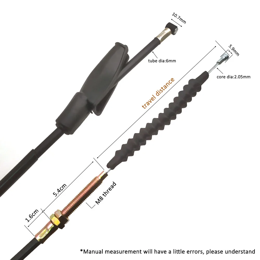 Motorcycle Clutch Cable Length 70cm to 300cm For 50cc 70cc 90cc 110cc 125cc 150cc 200cc 250cc Dirt Pit Bike ATV