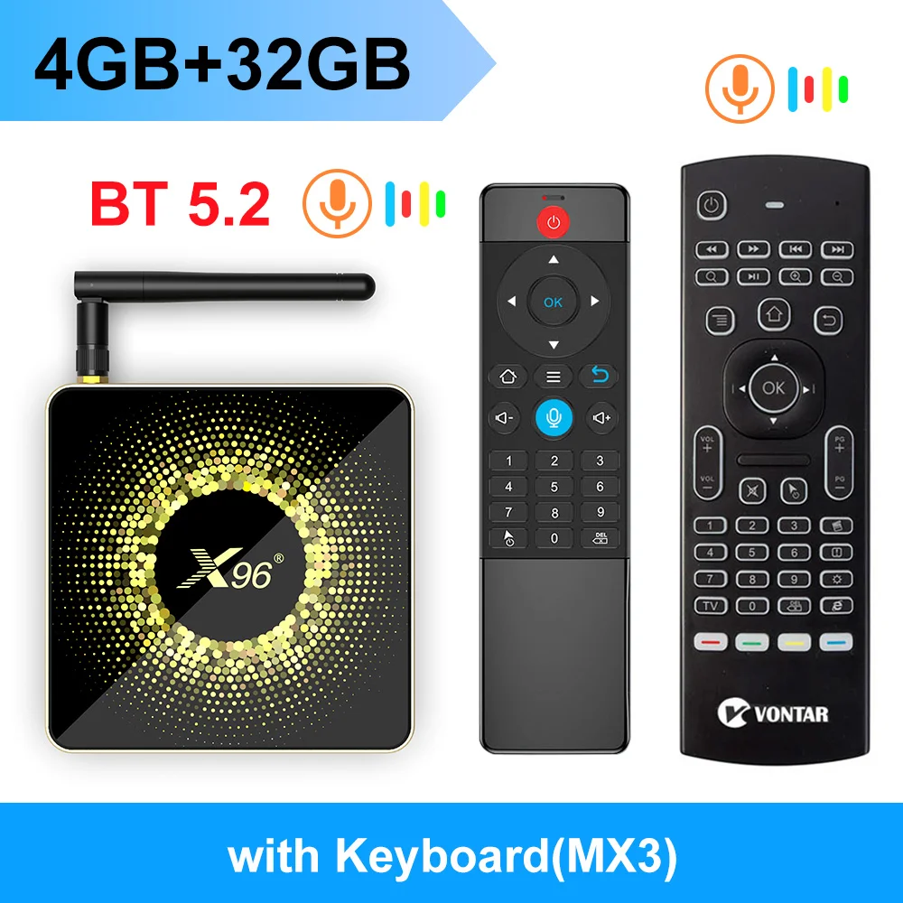 TV Box Android 11 X96 X10 DDR4 8GB RAM 64GB ROM Amlogic S928X Soporte 8K  USB3.0 5G WiFi 1000M LAN 4GB 32GB Media Player De 32,36 €