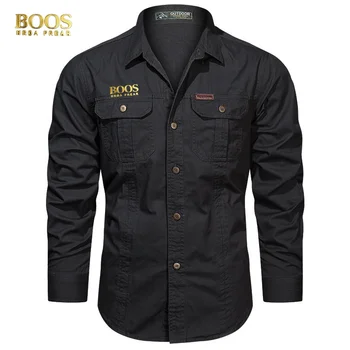 Vintage Gold Label lapel long -sleeved tower multi pocket business casual high quality  water iron and autumn fashion 1