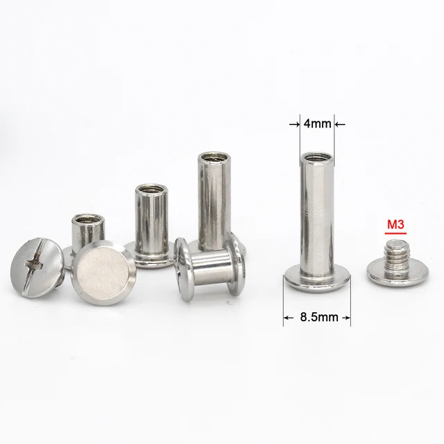 50 Set Viti Chicago In Acciaio Inox - Per Rilegatura Pelle, Libri E Fai Da Te (M5x10mm) - Foto 7