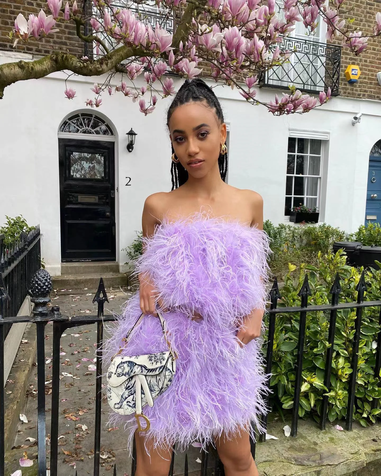 Ostrich Feathers 1/5/10Meters Light Purple Ostrich Feathers Ribbon 8-10cm/3-4Inch Long Feather Trim Fringe For Party Costumes Sewing Accessories