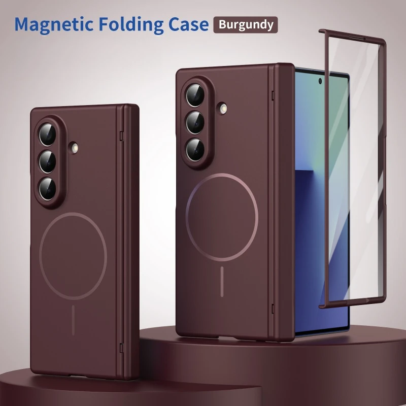 Premium Magnetic Hinge Protective Case with Screen Protector