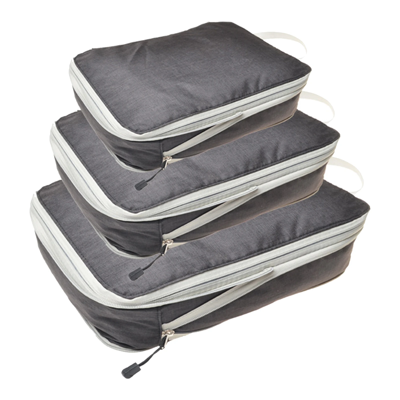 3pcs/set 2 Way Zipper Large Capacity Nylon Portable For Suitcase With