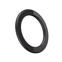 Compact Magnetic Phone Wall Mount with Adhesive Metal Sheet (Black)