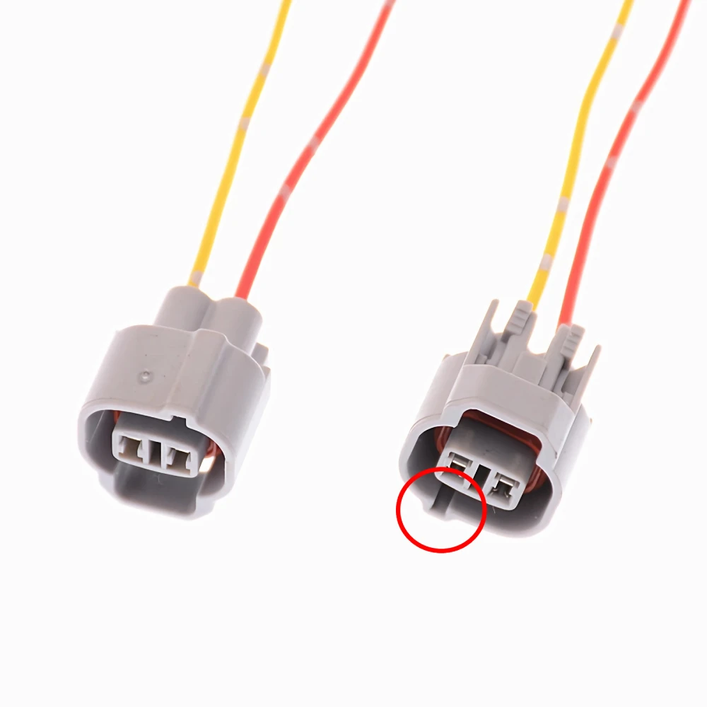 10Pcs 왼쪽 슬롯 2Pin 여성 커넥터 방수 자동차 안개 램프 소켓 전기 센서 와이어 하네스 플러그 도요타 액세서리