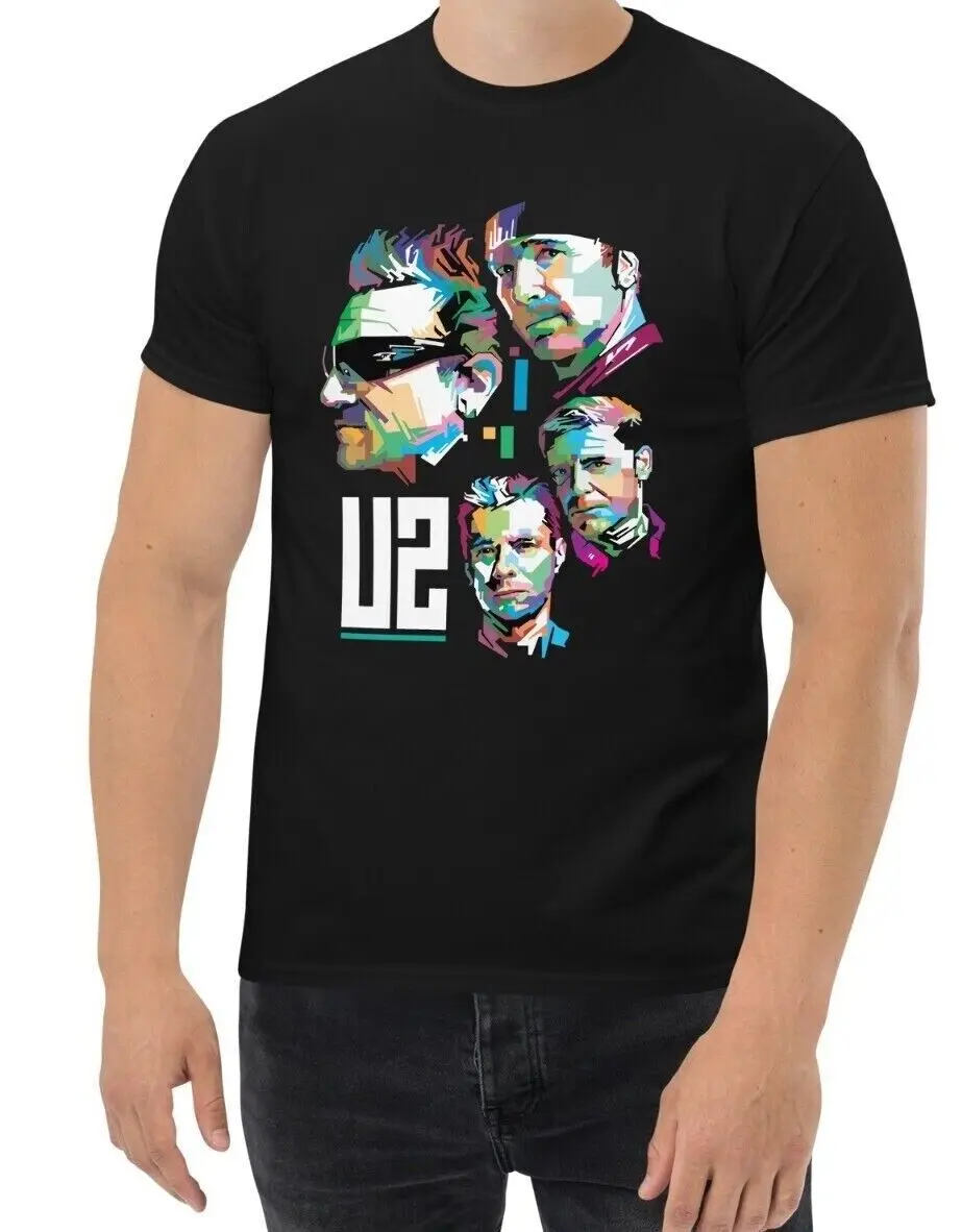 Nuova Maglietta Classica Da Uomo U2 S-3Xl Colori Assortiti