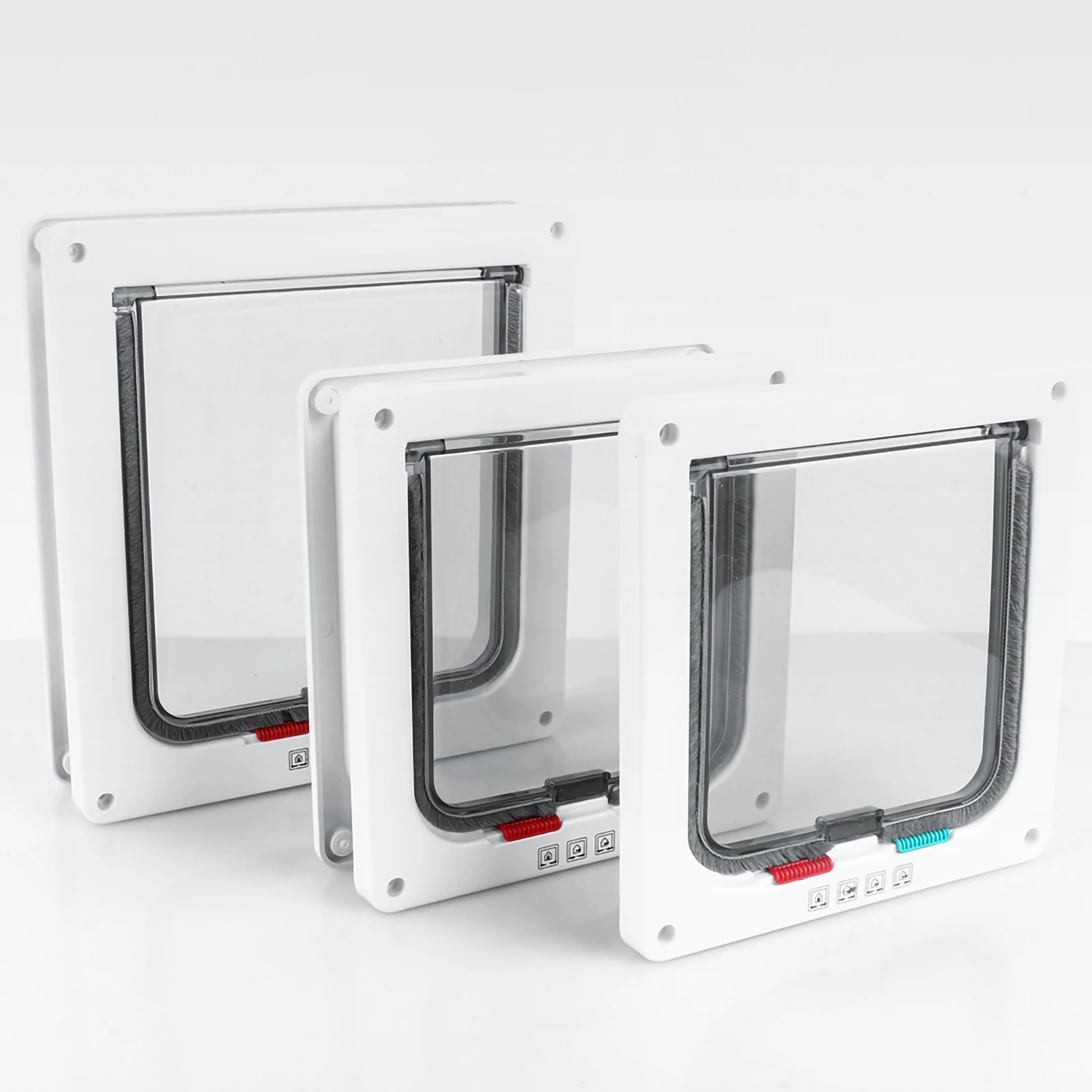Cat Door Lockable Pet Door Small Dog Pet M Size 4 Way Lockable Cat Small Dog Flap For Care Smart