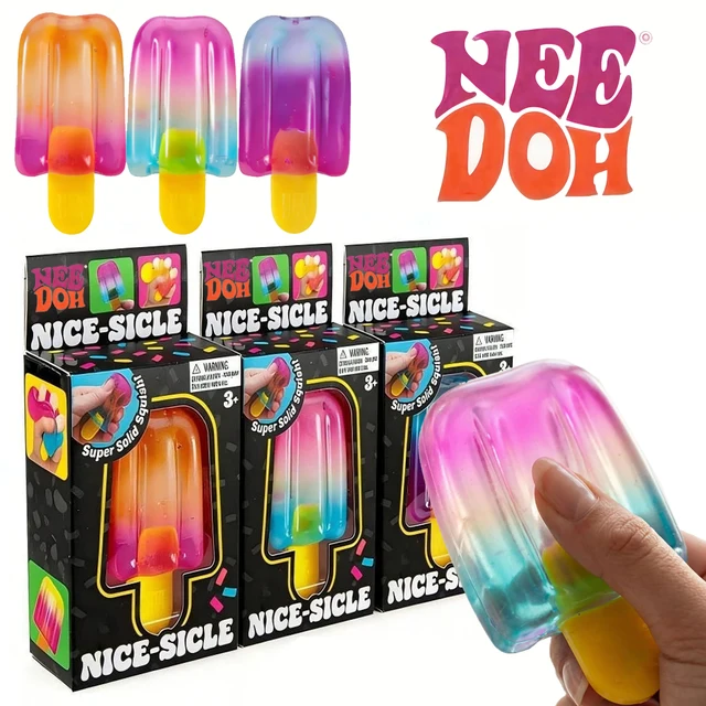NOUVEAU Schylling Needoh Nice Cube Sensoriel Nice-Sicle Cubo Anti-Stress et Anti-Anxiété pour la Concentration et le Soulagement du TDAH 1