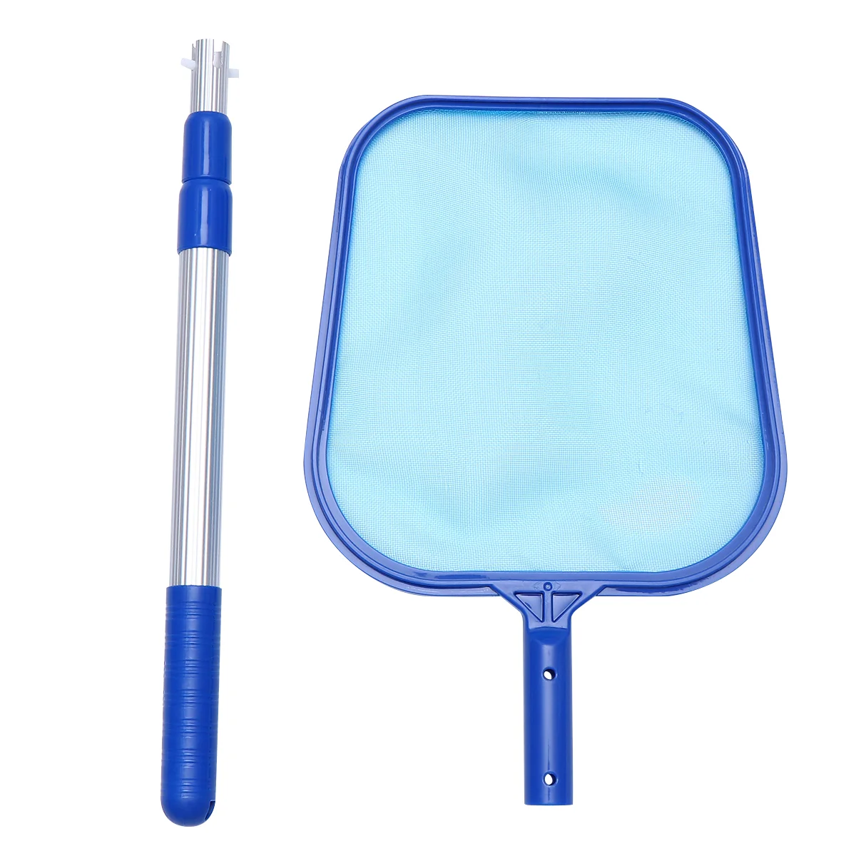 

1 Set Pool Net Mesh Pond Dredge Leaves Rake Cleaning Tool Pool Net Adjustable for Shallow Water Area (Blue)