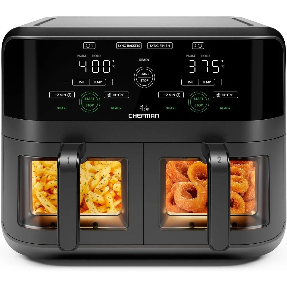 6 Quart Dual Basket Air Fryer Oven 1