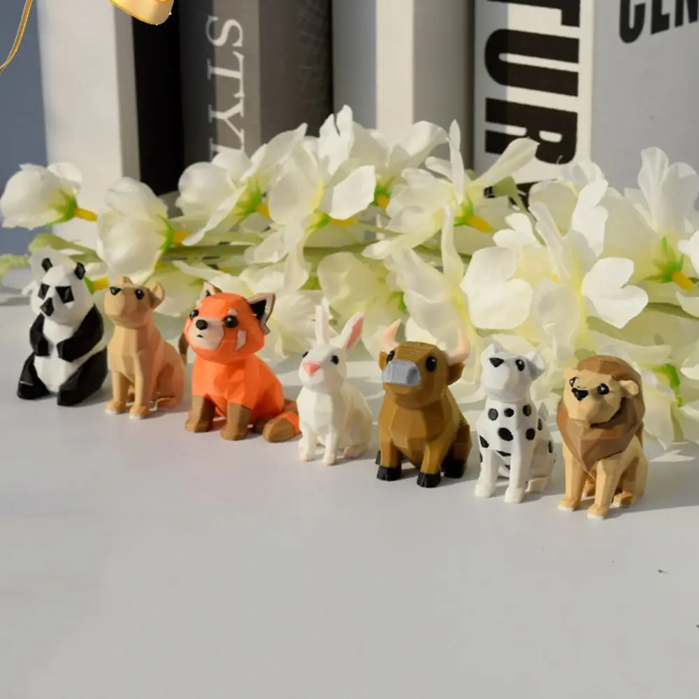 7pcs/set Small Animal Models 3D Printing Animal Models Educational Farm Animal Set Creative Farm Animal Models Creative Design