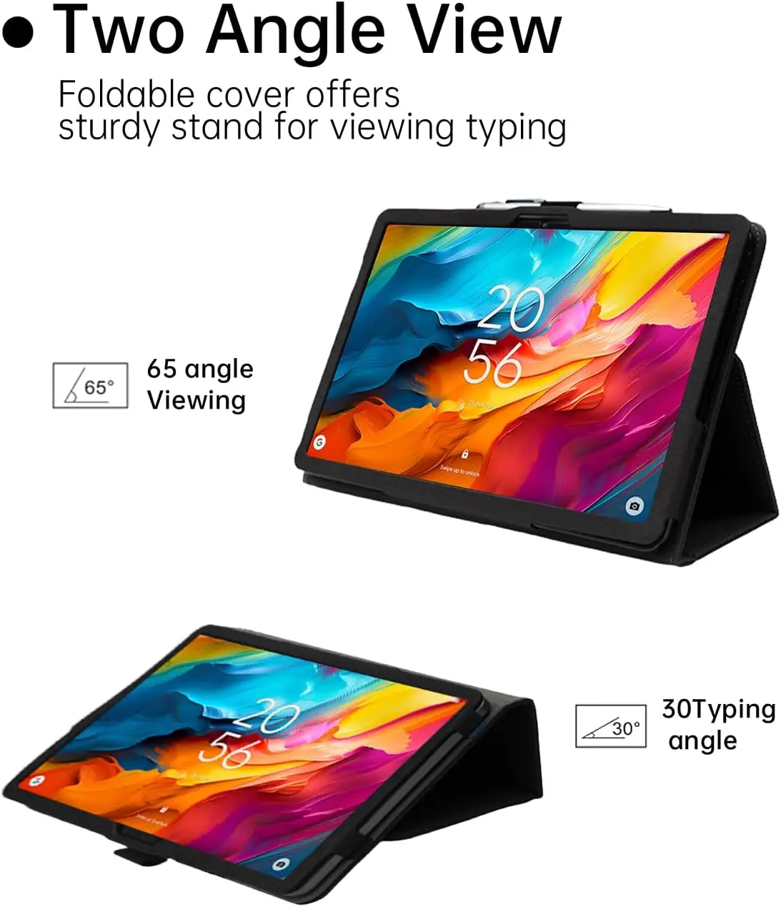 Premium PU Leather Tablet Cover with Stylus Holder