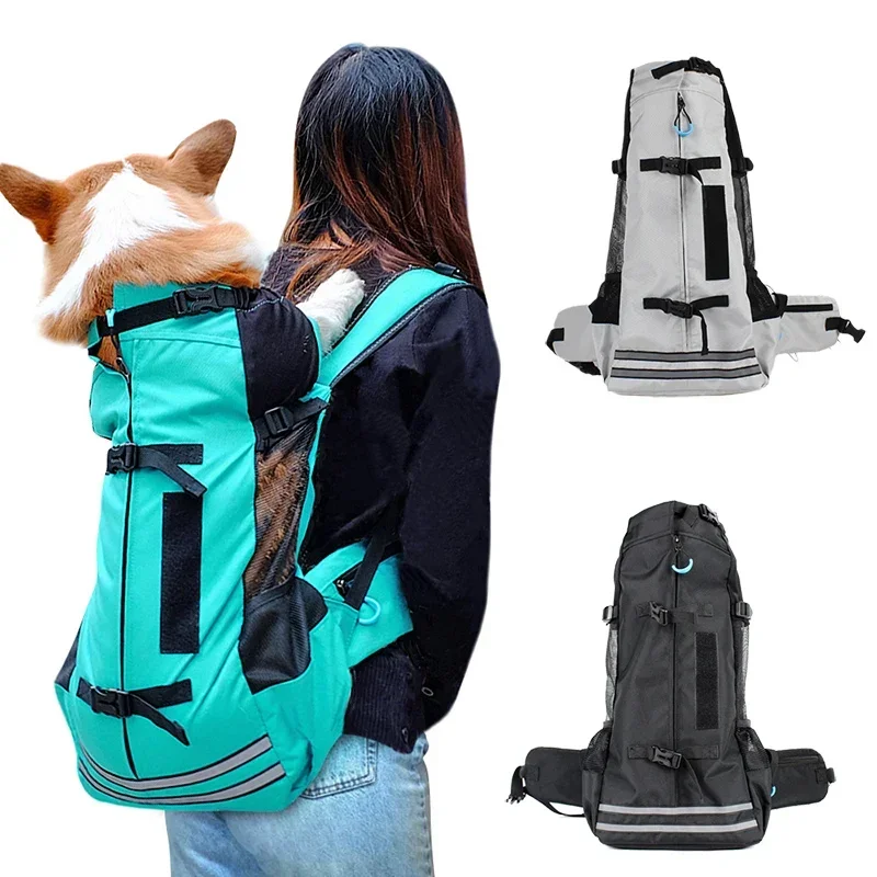 Waterproof Dog Travel Backpack Thickened Widened Straps Pet Carrier Bags Medium Dogs Corgi pet backpack