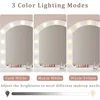 Makeup Vanity Desk with Mirror and Lights, Small Vanity with Fabric Storage Drawer & Chair & Shelves, Bedroom 4