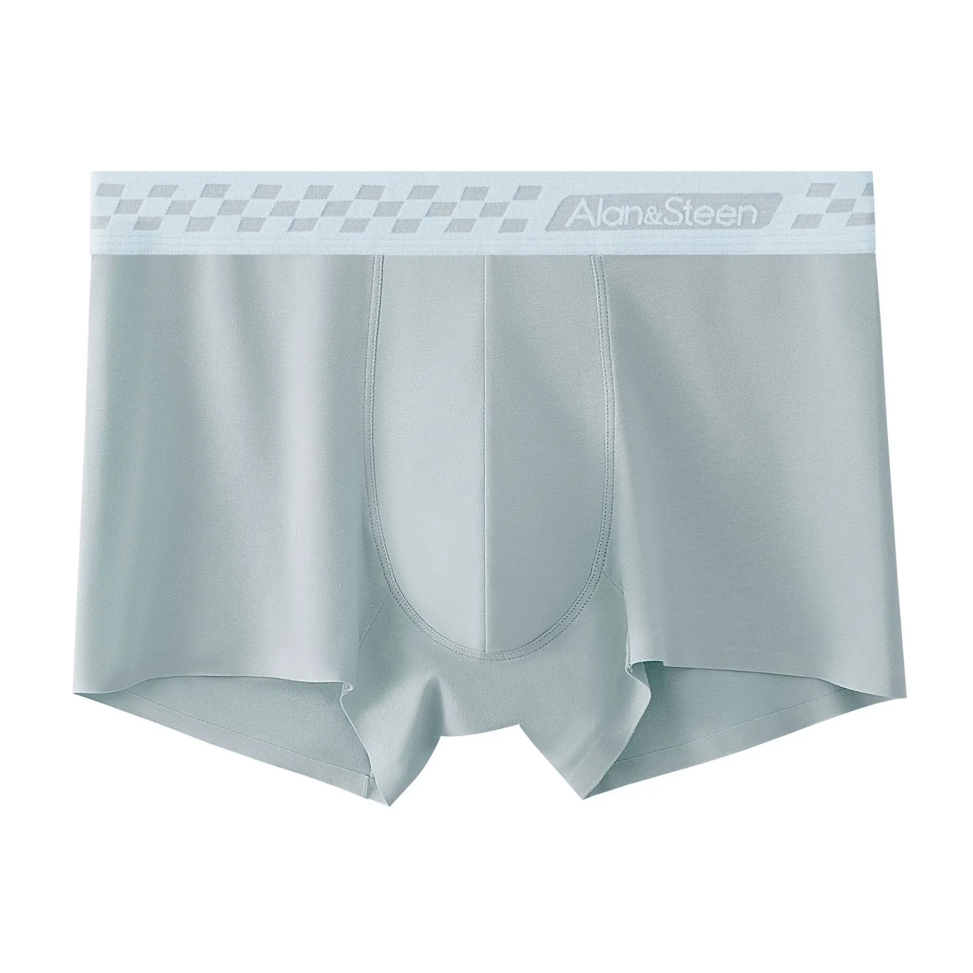 Cotton men's underwear, medium waist flat corner pants, solid color youth shorts 3PCS