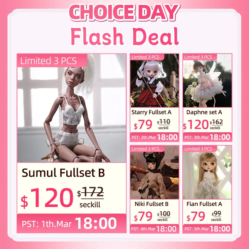 

FantasyAngel 2024 Choice Day Limited Time Low Price Flash Deal Bjd Doll Fullset PST Mar.1th To Mar.5th