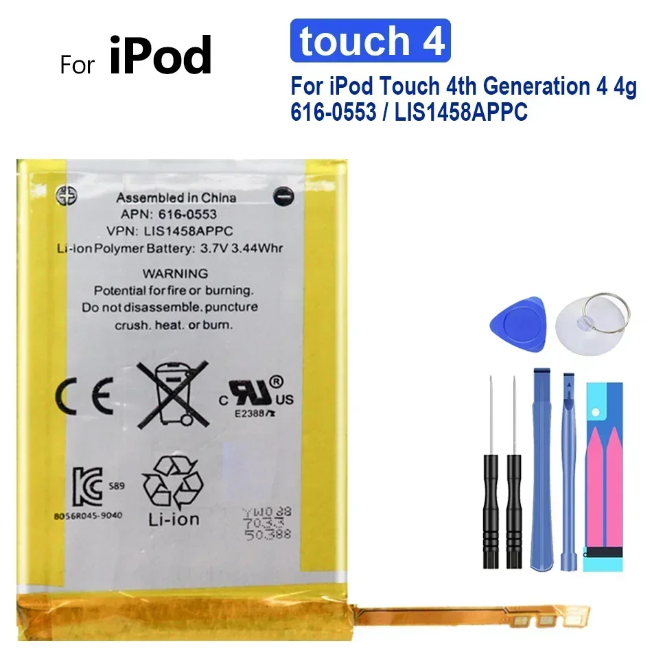 Batteria Per Apple Ipod Touch 4Th Touch 4 Touch4 Generation 4 4G 616-0553/Lis1458Appc/Gen 5Th 6Th 7Th 80Gb 120Gb 30Gb/Nano 4 4Th