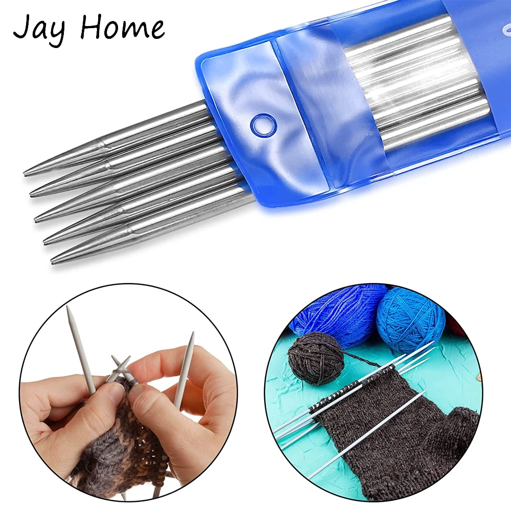 Premium Stainless Steel Double-Pointed Knitting Needles Set (20cm)
