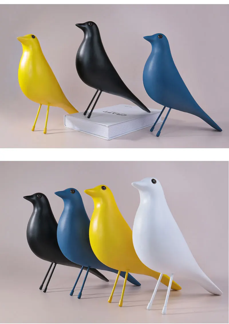 Nordic Resin Peace Dove Sculpture Ornaments Living Room Entrance Wine Cabinet Animal Statue Crafts Birthday Gifts Decoration