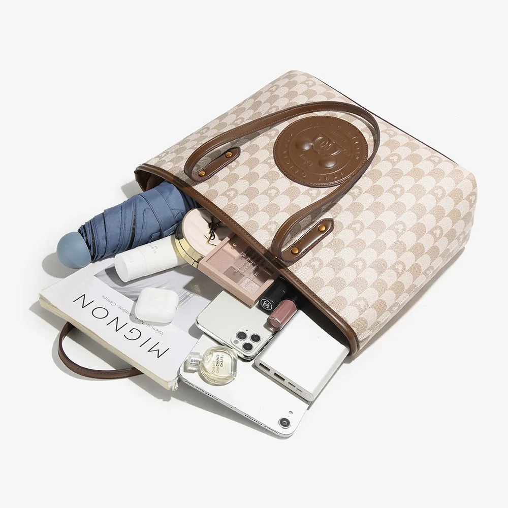 Disney Mickey Purses and Handbags PU Tote Bags for Women Large Capacity Kawaii Crossbody Shoulder Bag Anime Case Cute Wallet