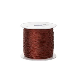 Premium 0.4mm Nylon Satin Cord - 50m for Jewelry Making, Beading, and Knot Crafting (Coffee)