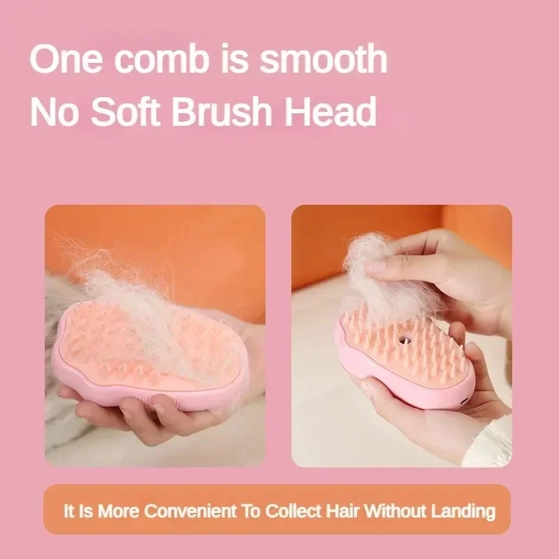 USB Rechargeable Pet Spray Comb 3in1 Electric Soft Silicone Dog Steam Brush Cat Massage Brush Hair Removal Comb Pet Grooming pet clipper dog hair trimmer pet hair trimmer dog clipper