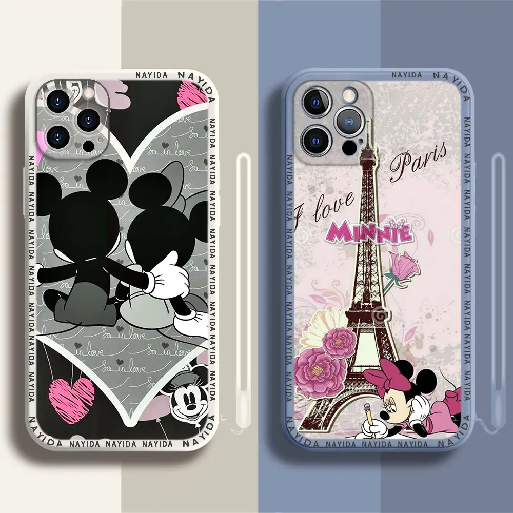 

Phone Case For iPhone 14 13 11 12 Mini Pro Max XS XR X Soft Silicone TPU Cover Mickey Minne Have Fun