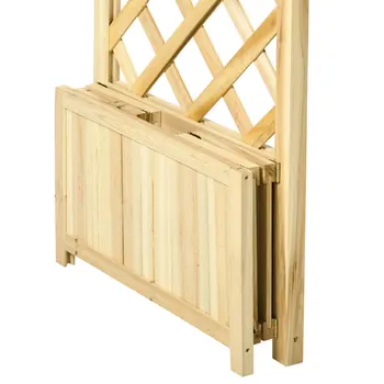 7.5' Wooden Wedding Arch, Garden Arch Arbor for Climbing Plants & Trellis Design, Great for Vines, or as Balloon Decoration 2