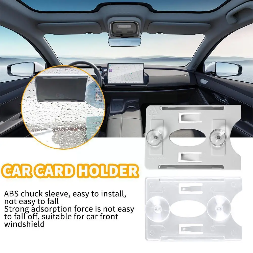 

Car Card Holder Car Organization Card Sleeve For Windshield Glass Tag Durable ID IC Card Parking Ticket Holder Auto Accessories