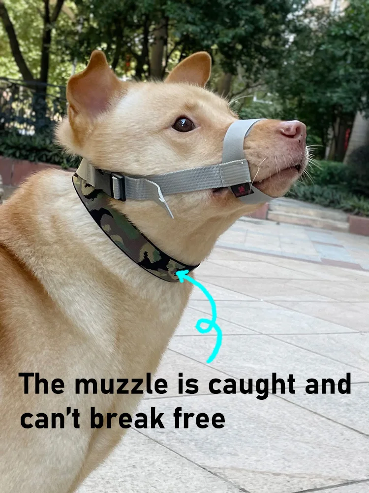 Dog Muzzle Anti-Chew Anti-Detachment Pet Masks for Small, Medium, Large Short-Muzzled Pets