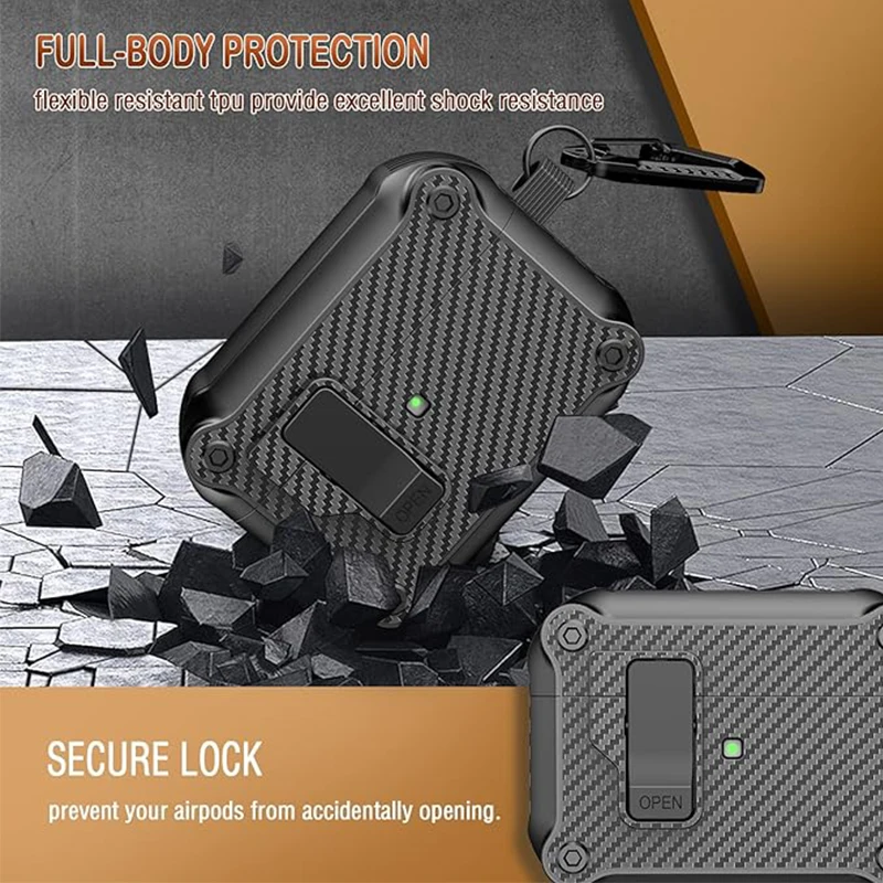 Custodia Spigen Con Moschettone Per AirPods Pro 2 (2022/2023) - Nero Opaco, Blocco Sicuro