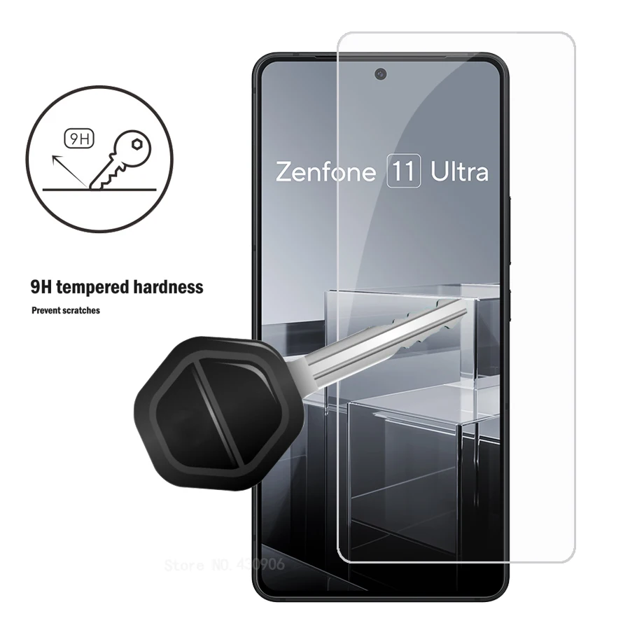 3-Piece Ultra-Clear Tempered Glass Screen Protector with Full Coverage and 9H Hardness
