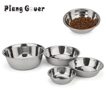 Ciotola per cani Ciotola per alimentazione per animali domestici in acciaio inossidabile Ciotola per cibo per gatti Durevole economica per cani di taglia piccola, media e grande 1