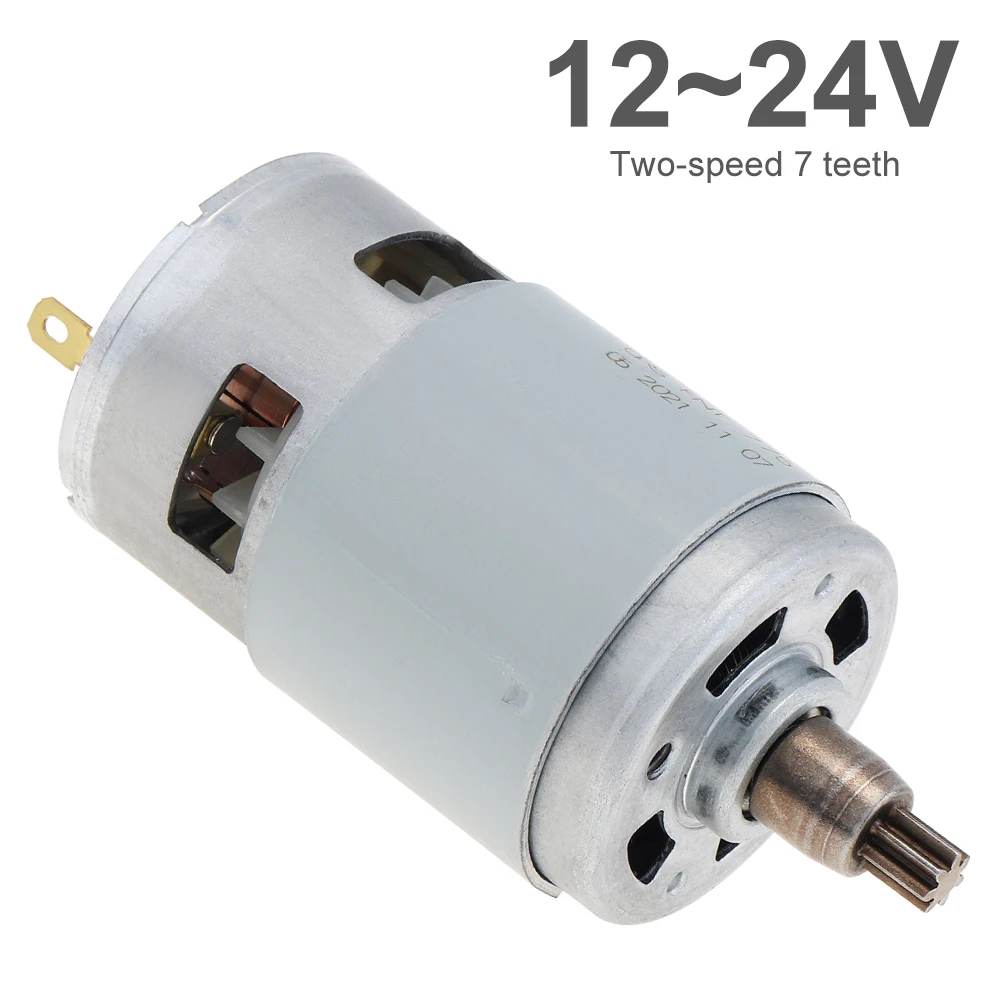 

775 DC Motor D Shaped Shaft 12V / 24V High Speed Large Torque Motor Tools for Small Drill Micro Machine Model Car Ball Bearing