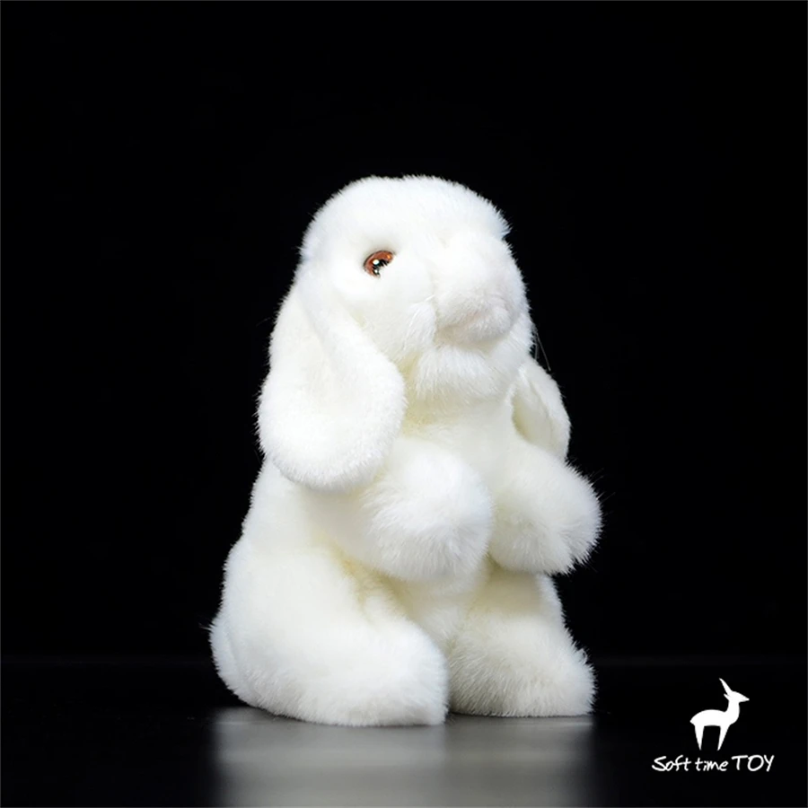 Lop-Ear Rabbit High Fidelity Anime Cute Bunny Plushie Hare Peluche Animali Realistici Simulazione Bambola Di Pezza Kawai Toy Gifts