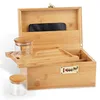 Extra Large Bamboo Decorative Gift Box Removable Dividers with Combination Lock Decorative Wood Box with Rolling Tray 2