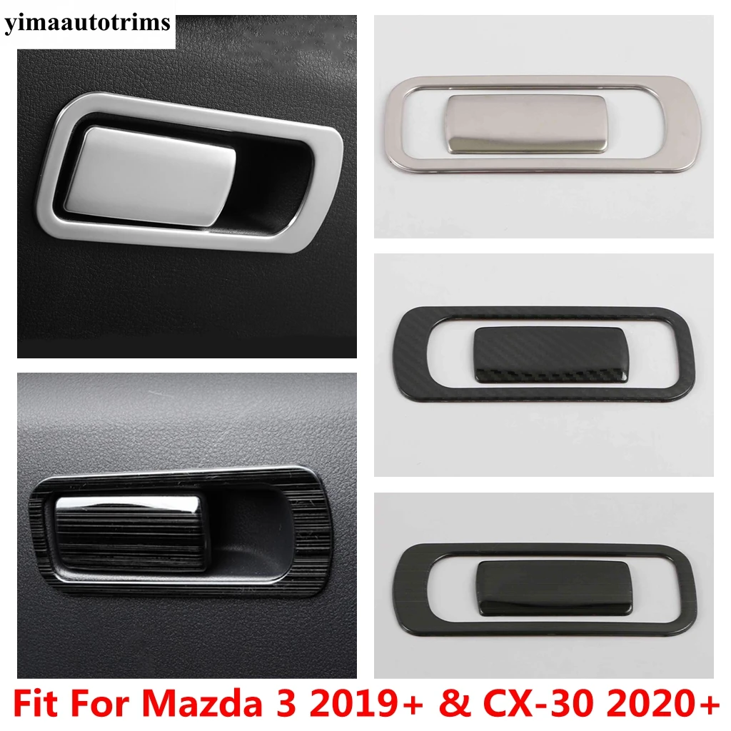 

Glove Box Handle Sequin Panel Decoration Cover Trim For Mazda 3 2019-2023 / CX-30 2020-2023 Stainless Steel Accessories Interior