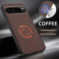 Luxury Technology Fabric Phone Case with Magsafe and Anti - Drop Back Cover for Google Pixel 8 Pro (Brown)